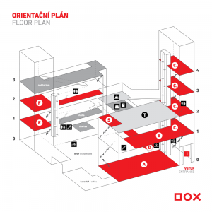 Centrum současného umění DOX – orientační plán